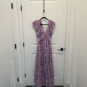 Chelsea28 Lilac Floral Dress w/ open sides & back